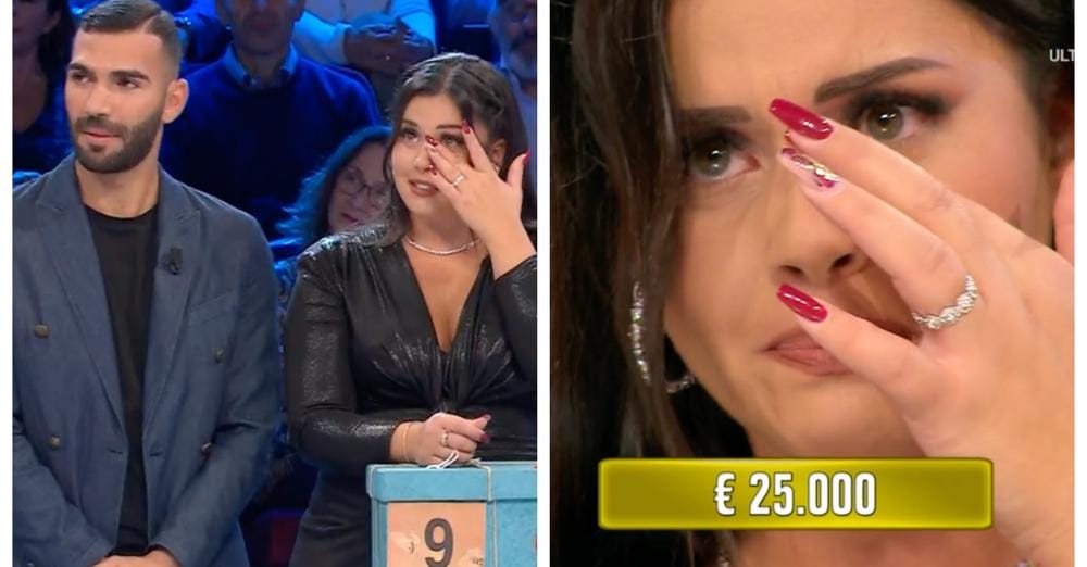 Affari Tuoi stasera 22 ottobre, Alessia piange di gioia dopo aver vinto grazie al numero della nipote: desidera acquistare una casa con il suo fidanzato