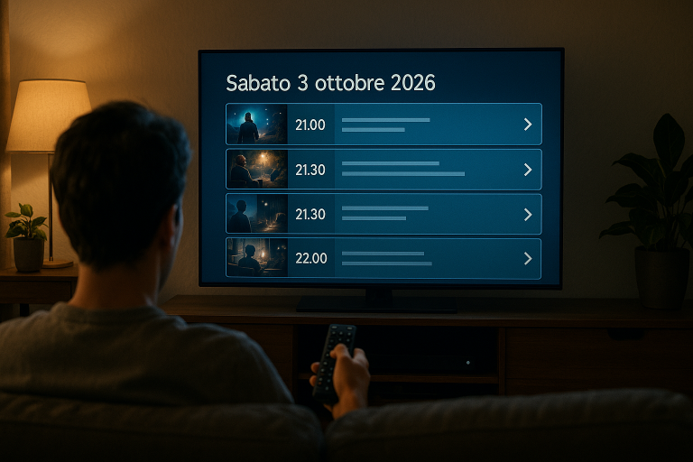 Stasera in TV, sabato 3 ottobre 2026: programmi da vedere e guida TV